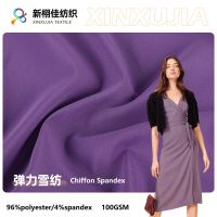 Stretch chiffon Fabric for Ladies Garment Clothing Sleeve Dresses Apparels