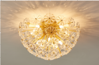 Glass Flower Ceiling Lamp G9 Flush mount living room bedroom light
