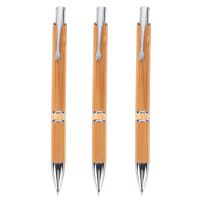 China Eco Friendly Promotional Custom Wooden Bamboo calligraphy press ball Pen for school business