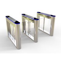 Elegent design optical swing turnstile supports very rapid throughput