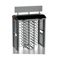 Double lane full height motorised turnstile provides high level security for high risk secured areas