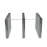 Drop-arm motorized turnstile comes with a slim cabinet allowing installation in compact spaces
