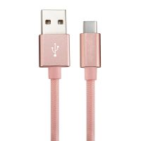 USB type C cables, USB to USB C data cables in transparent PET braided jacket and aluminum shell