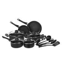 Non-Stick Cookware Set, Pots, Pans and Utensils 15 Piece Set Ceramic coating Aluminium cookware
