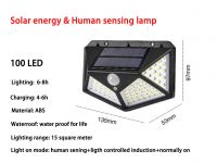 Solar light four - sided luminous outdoor solar induction wall lamp