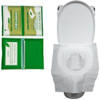 Disposable toilet seat covers paper tissue travel pack