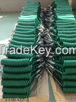 7 core Coiled Cables / Cords Cables Green spiral cable