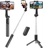 Selfie Stick, Extendable Selfie Stick Tripod with Detachable Wireless Remote and Tripod Stand Selfie Stick Compatible with All Cell Phone, Compact Size & Lightweight