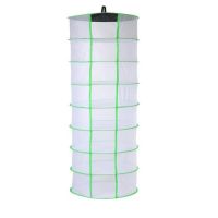 60cm Dia. Grow Tent Hanging Herb Mesh Collapsible Drying Net Rack Greenhouse Shadow Netting with 8 Layer Net
