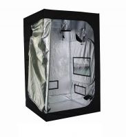 New Lightproof Mylar Grow Tent Room Growbox for Indoor Garden 150x150x200cm with 600D Black Canvas