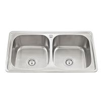 Europe rinse sink twin bowl double bowl sink stainless steel No 8348