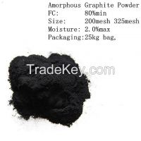 Amorphous Graphite Powder FC 75%min 200mesh 325mesh