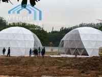 transparent geodestic dome tent for outdoor party, event, trade show, hotel