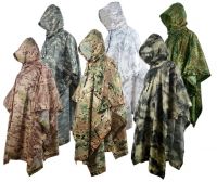 Outdoor Riding Poncho Camouflage Multifunctional Overall Raincoat Work as Carpet
