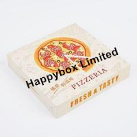 White Art Board Logo Printed Pizza Box