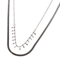 Good Price Fashion and Beautiful Appearance Design Classic Layered Charm Silver Chain Necklace