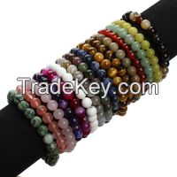 wholesale 8mm round beads bracelet  various gemstone