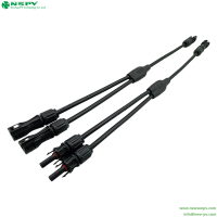 1000/1500V Solar Negative/Positive 2to1 YH type Cable Assembly with pv connector fuse connector and cable