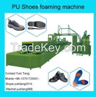 Double Color Double Density PU Insole Injecting Shoes Making Machine