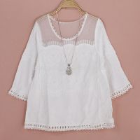 Factory Sale High Quality Cheap Sheer Custom White Lace T Shirt