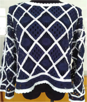 Women's hand crochet sweater