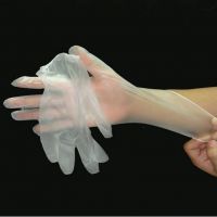 Clear color qualified Powder Free Disposable Vinyl Gloves