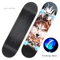 Widely Used pattern Customized Deck Skateboard with flashing wheel