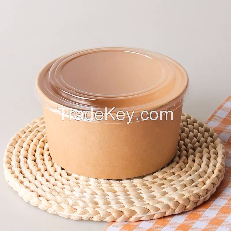 eco friendly food packages paper bowl with lid