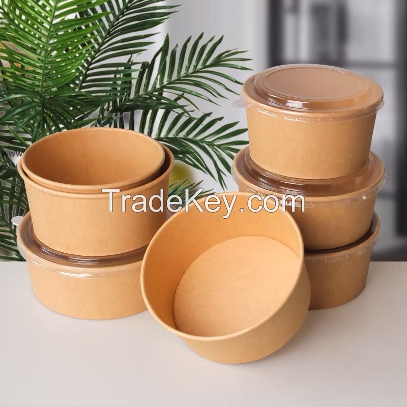eco friendly food packages paper bowl with lid