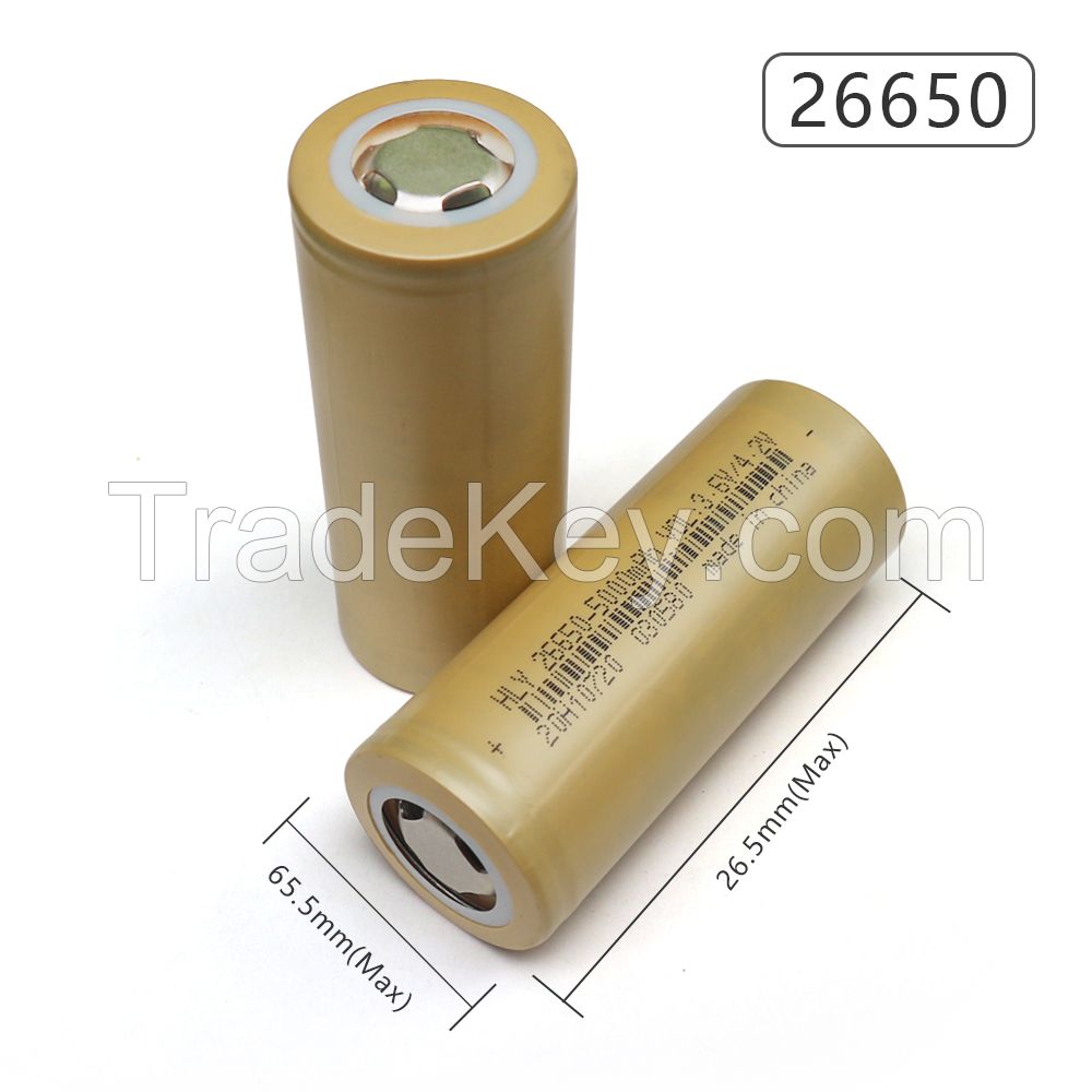 Rechargeable  26650 5000 mAh lithium ion battery