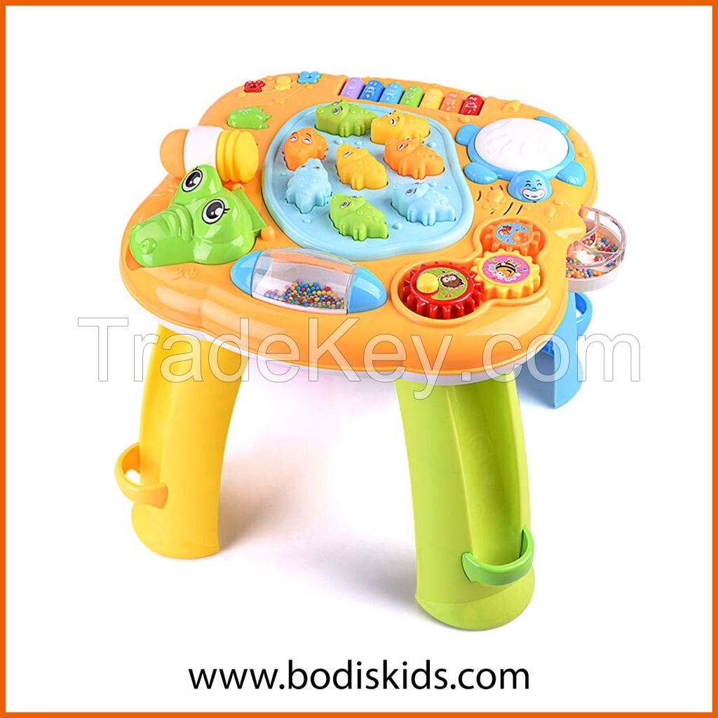 Educational Baby Game Table with Music and Toy Hammer