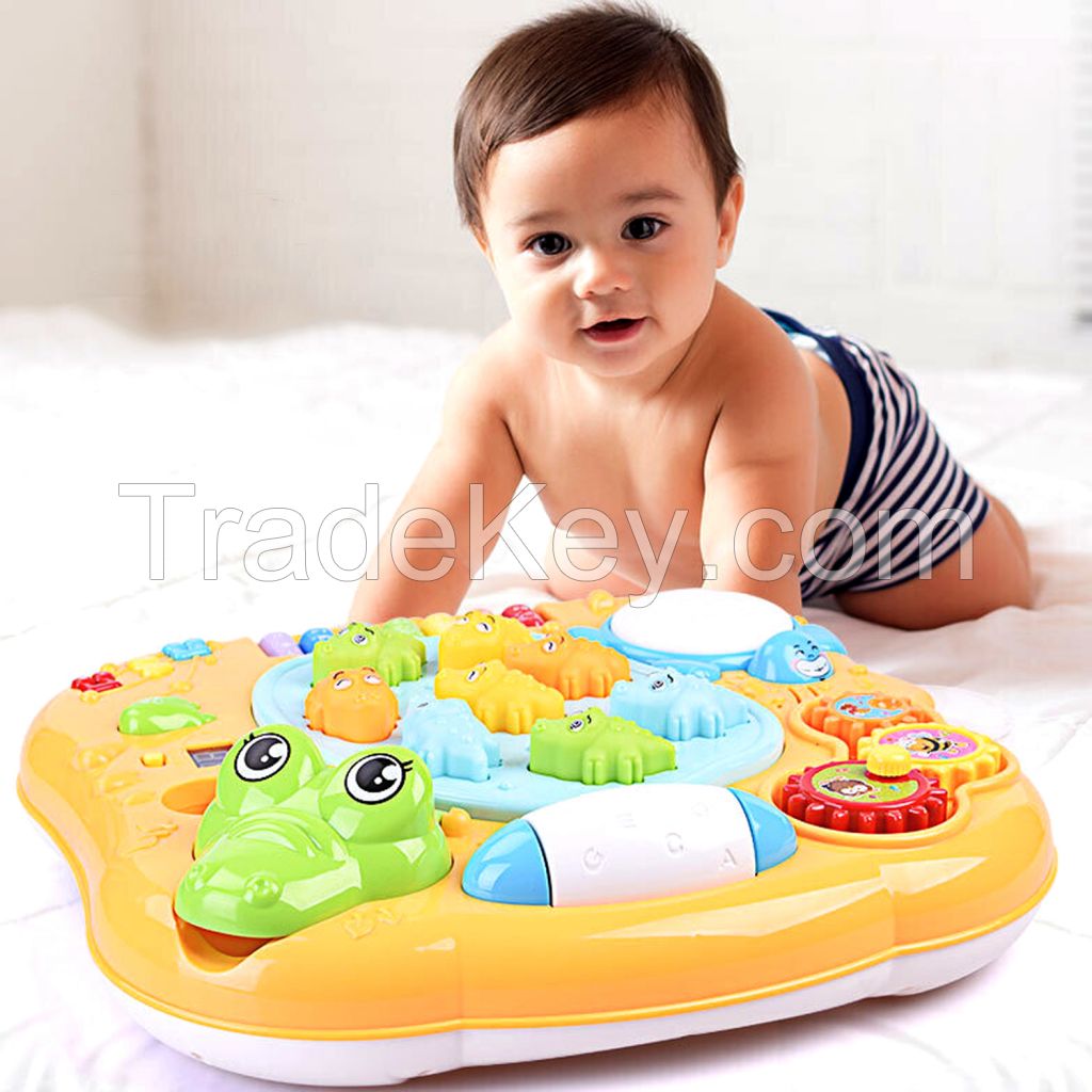 Educational Baby Game Table with Music and Toy Hammer