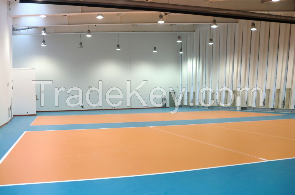 thick volleyball floors,blue+orange
