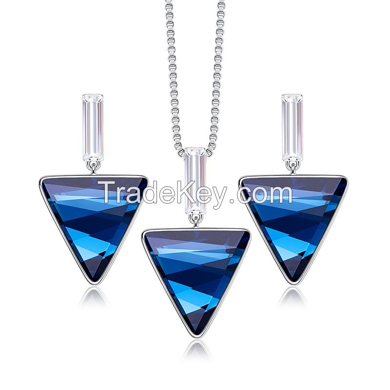 peacock blue gemstone jewelry sets sapphire jewelry pendants and earrings