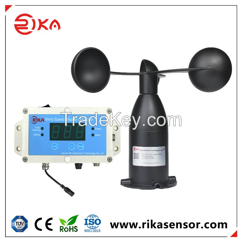 RK150-01 Wired or Wireless Crane Used Wind Speed Sensor and Alarm Controller
