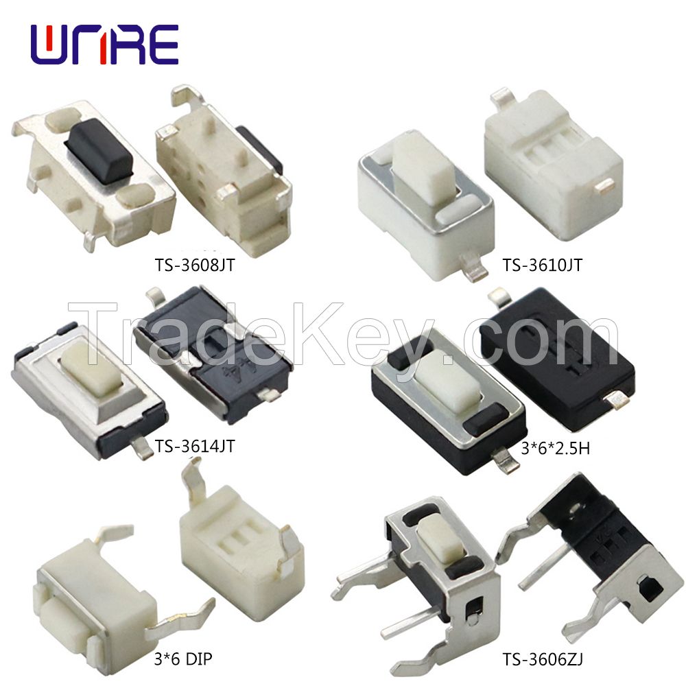 12*12 mm Tact Switch 4 pins High level Tactile Switch with LED light in yellow color 