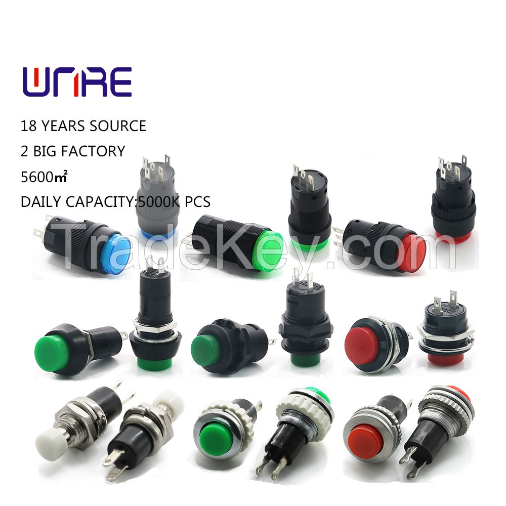 Waterproof 16MM Flat Top 1NO 1NC SPDT Latching Push Button Switch