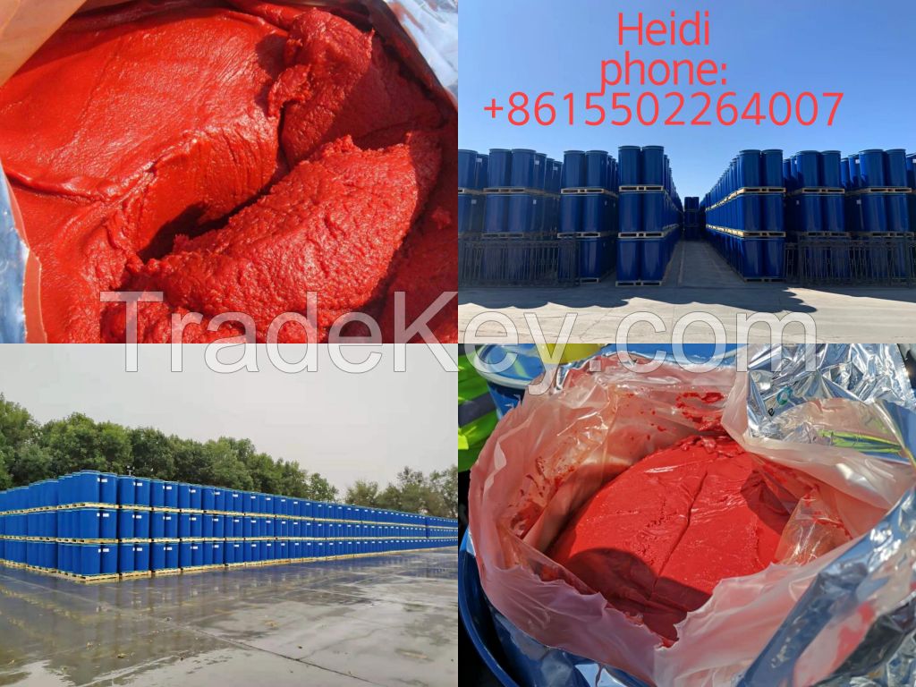 best price of  canned tomato paste brands in drum with 30-32%  hot  br