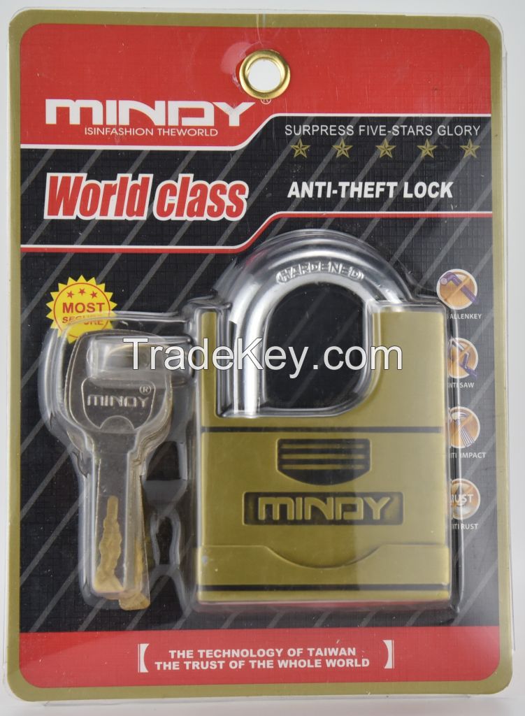 MINDY A6/AF6 alloy antique bronze plated S key padlock