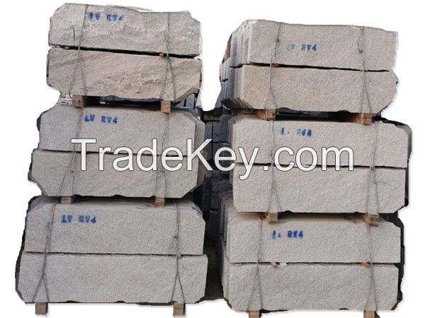 Dalian granite curb stones light grey granite cobblestone kerb stone for sale