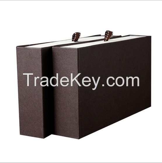  drawer type cardboard paper packing gift boxes Size: 23.5x13x4.5cm Color:Â customizes Logo:Â customized Material: 1200g gray cardboard paper Use: gifts packing Shapes: square/rectangle Sample lead-time:Â 7-10 days since f