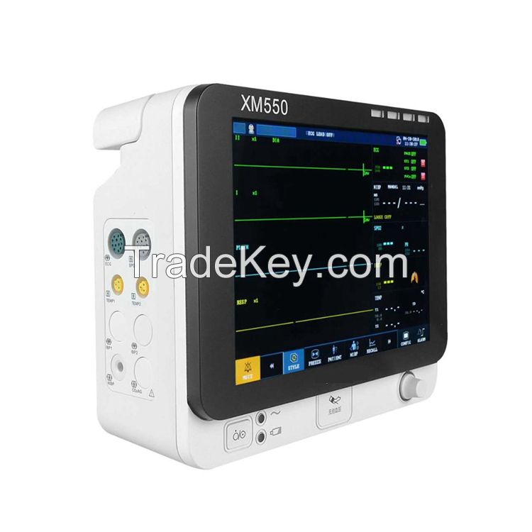  Icu Hospital Equipment 10inch Spo2 Temp Multi-parameter Patient Monitor Model XM550 