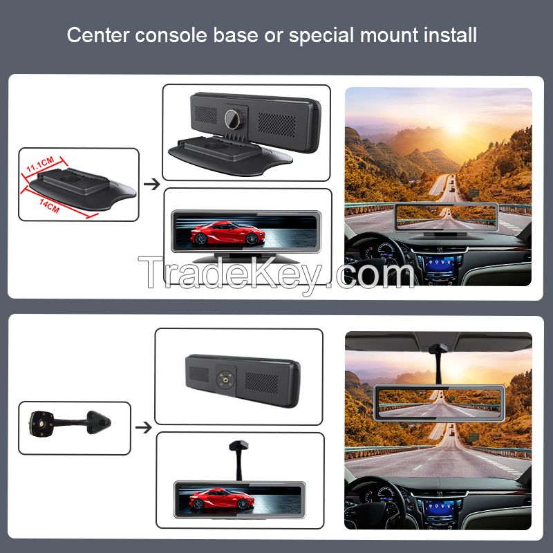 2021 newest 4 cams record android 9.0 2+32G car video recorder GPS navigation WIFI adas smart mirror car DVRs