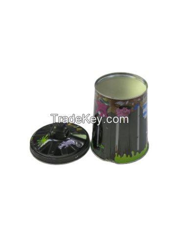 Tinplate trash can, trash can