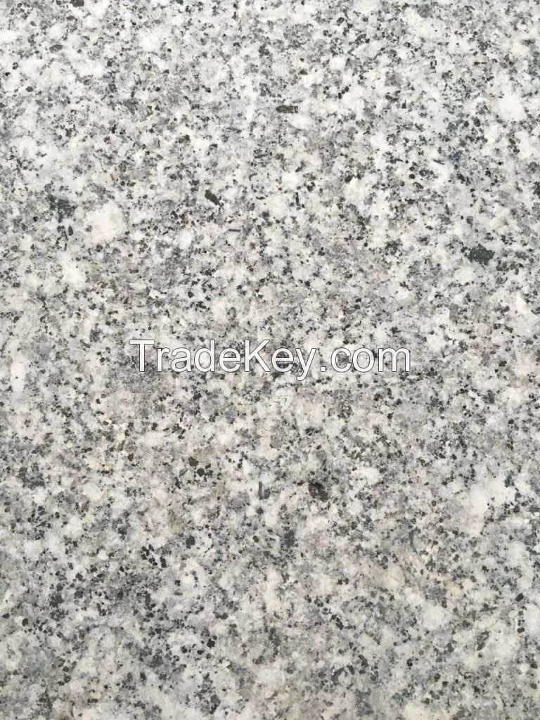 The grey white granite can be customized and processed, and the floor can be paved and hung dry