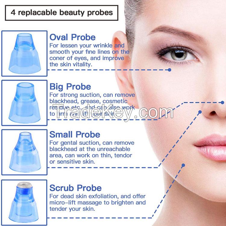 Beauty Equipment Portable Vacuum Suction Blackhead Removal Facial Pore ultrasonic blackhead remover