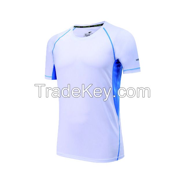 Quick-dry round neck T-shirt with color matching