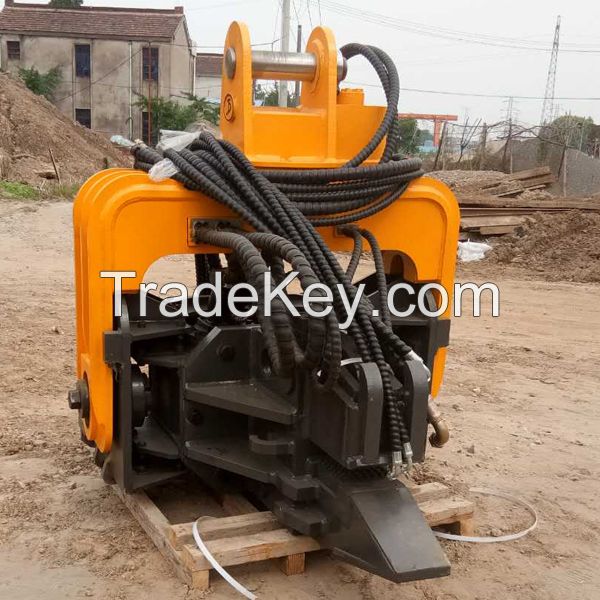 Concrete and steel sheet pile driver pile hammer for excavators