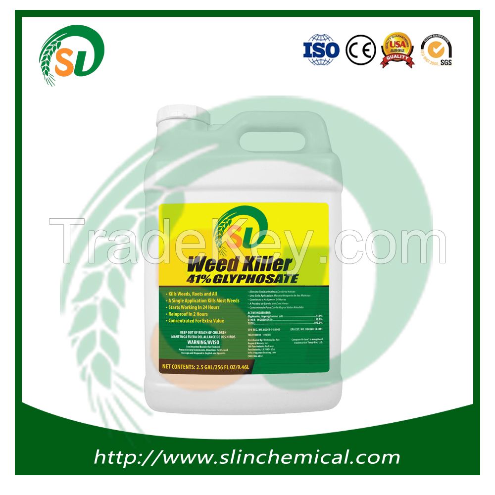 High Quality Effective Agrochemical Herbicide Glyphosate 95%TC 360g/L 480g/L 62%SL 75.7%WDG 41%SL 75%SG 50%SP Roundup