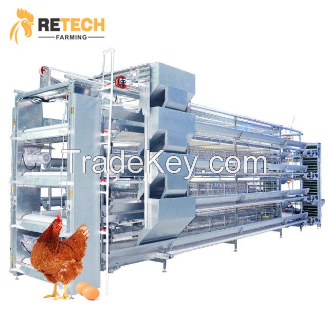 RETECH Advanced Full Automatic A Type Battery Chicken Cage System
